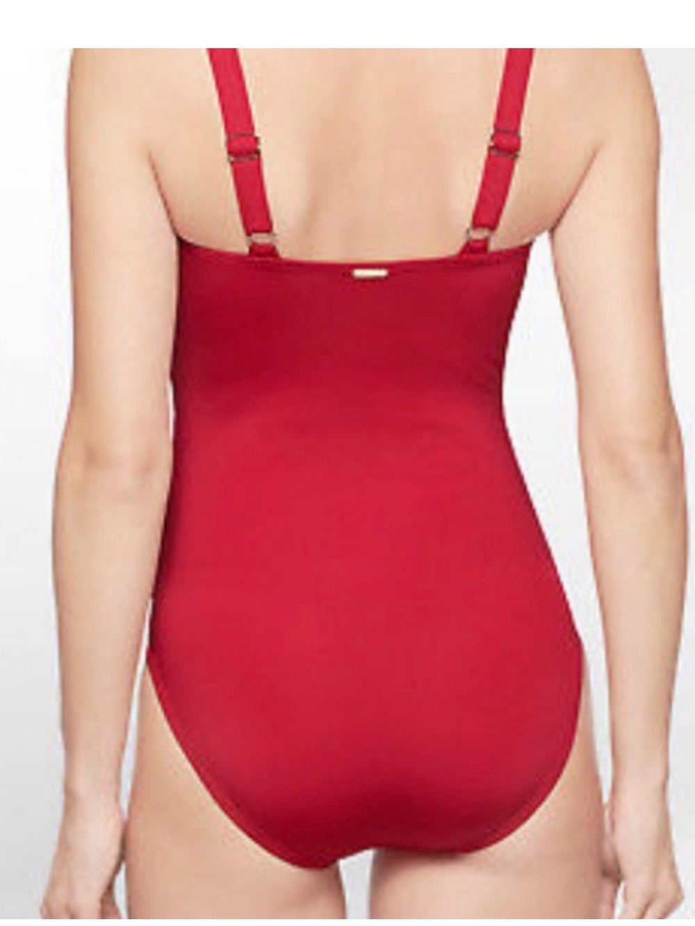 Calvin Klein red one piece swim suit 14 - Picture 3 of 12